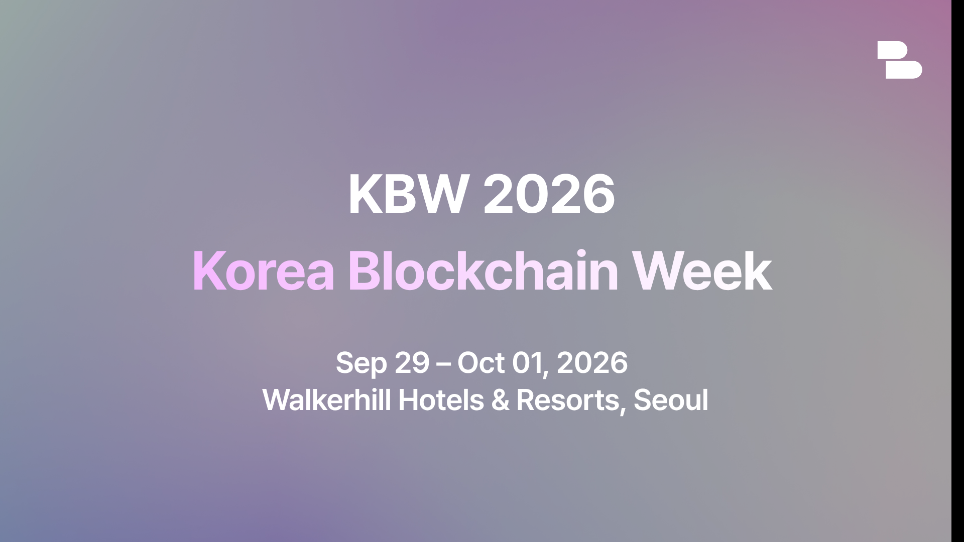 Korea Blockchain Week (KBW) 2026