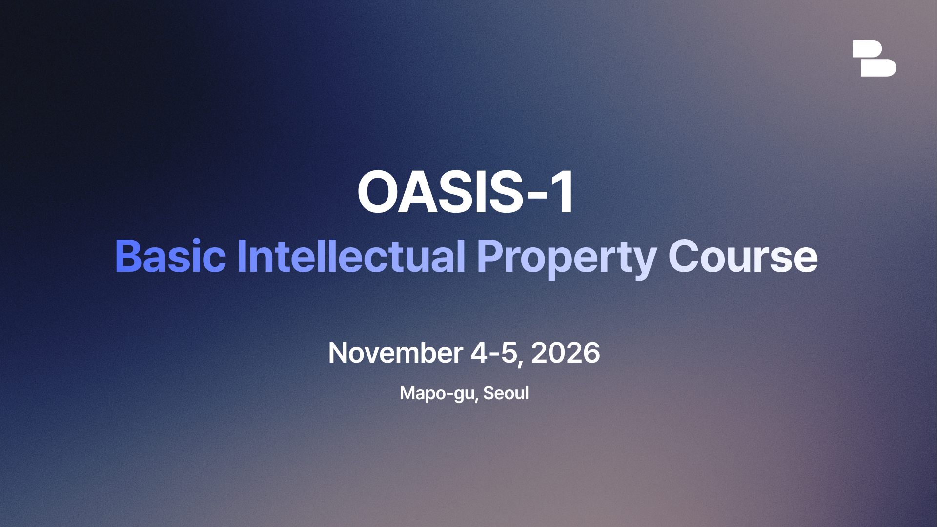 APPLY NOW | OASIS-1 SEOUL