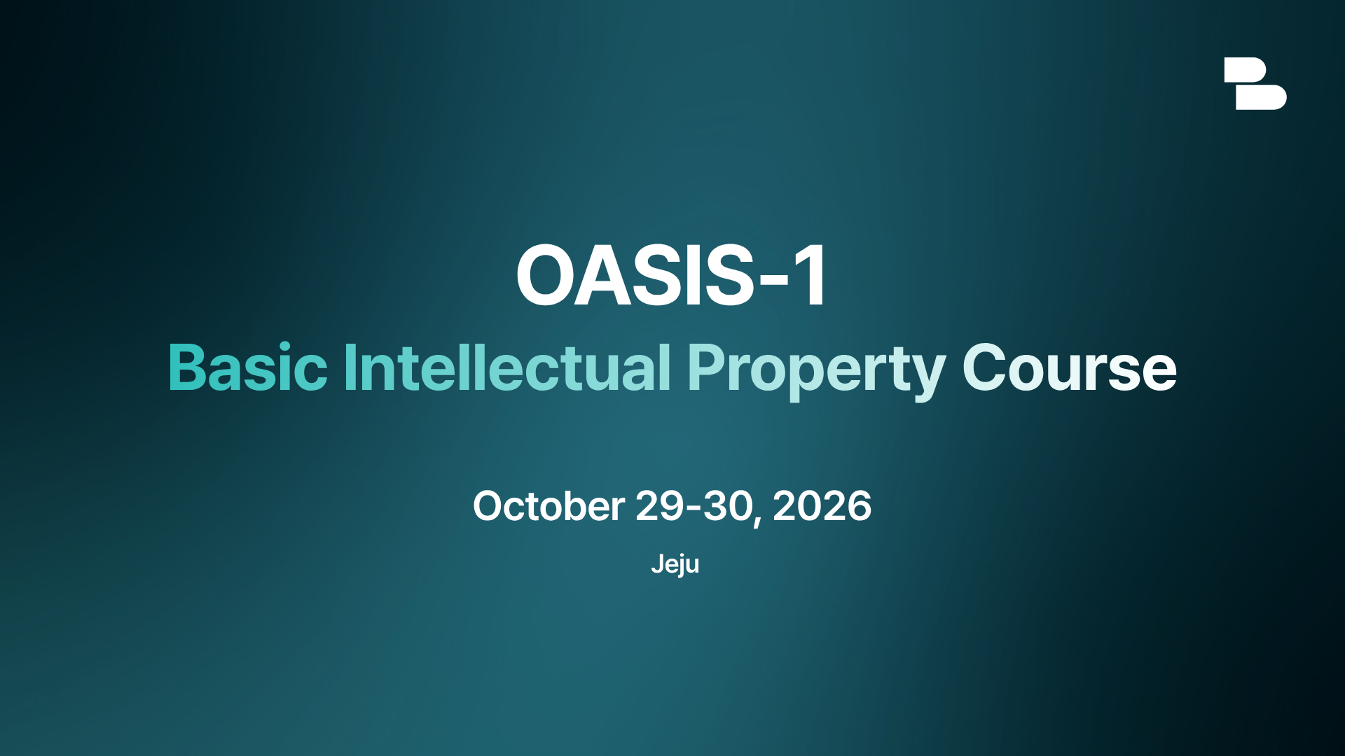 APPLY NOW | OASIS-1 JEJU